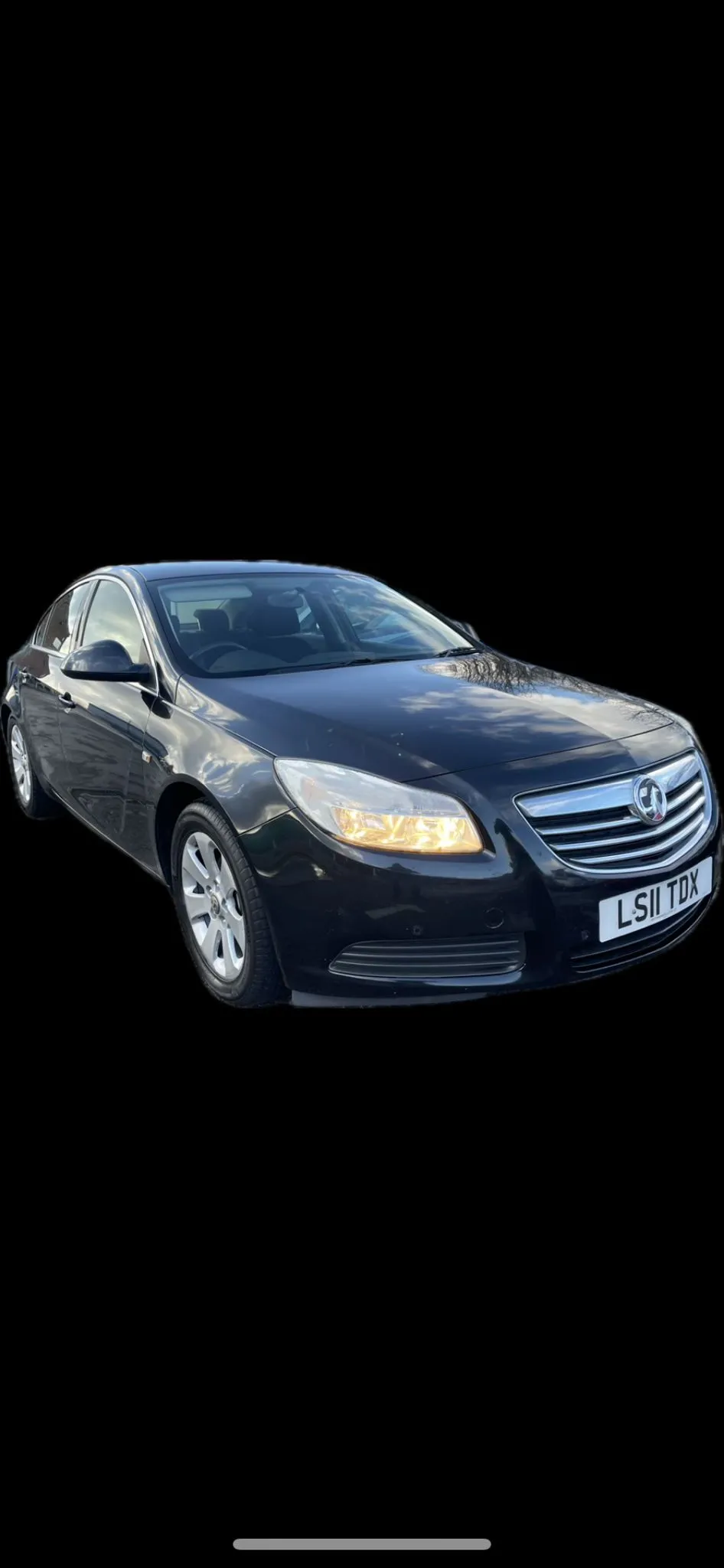 a black car on a black background