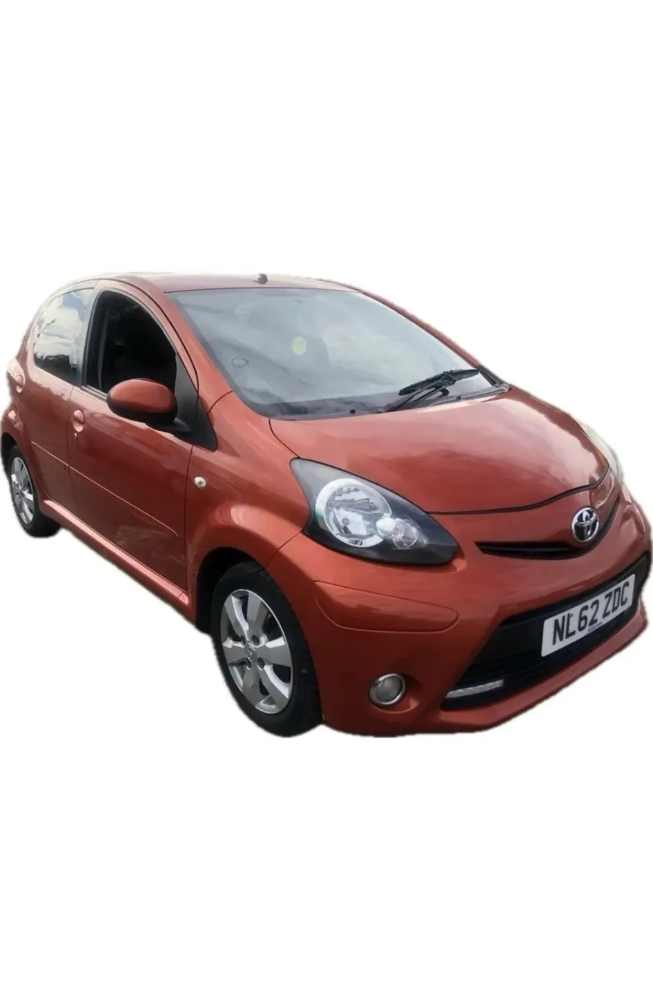 a red car with a white background